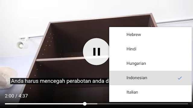 Mengaktifikan Subtitle Bahasa Indonesia Dari Hape