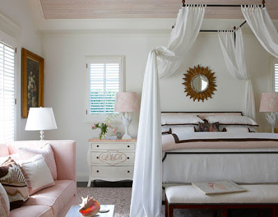 Fabric  Canopies on This Iron Bed By Neirmann Weeks Is Draped In Crisp White Fabric To