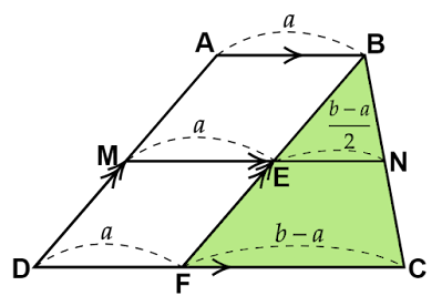 台形の中点連結定理の逆 証明2