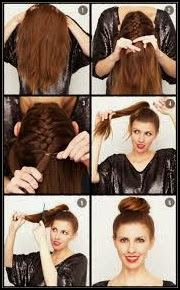 french braid updo tutorial