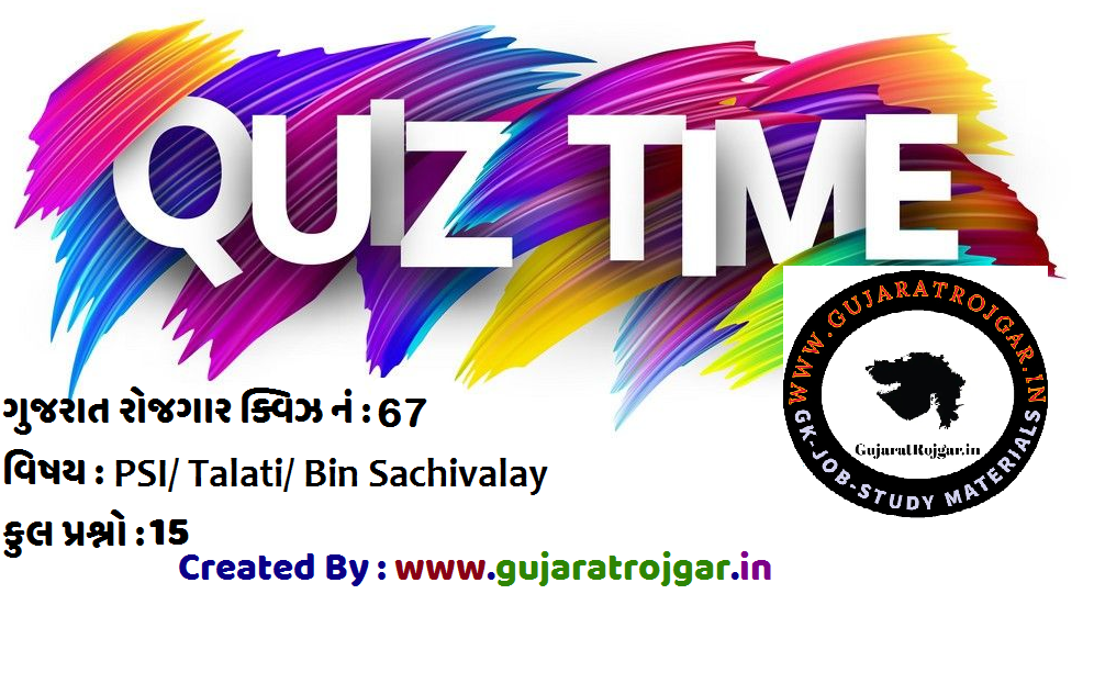 GK Gujarat Quiz No.67: Specially Covered English Grammar 