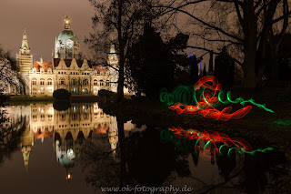 Lightpainting Lichtkunst Lightart Hannover Rathaus