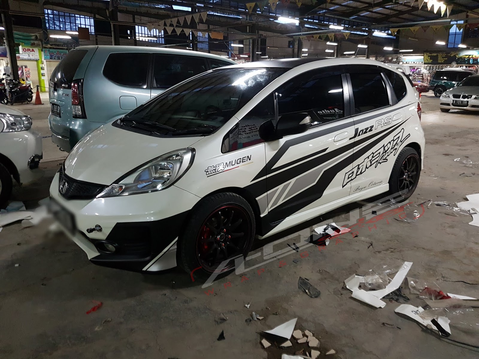 Cutting Sticker Mobil Modifikasi Sticker Depok Jakarta Bogor Honda Jazz Modifikasi Sticker Racing