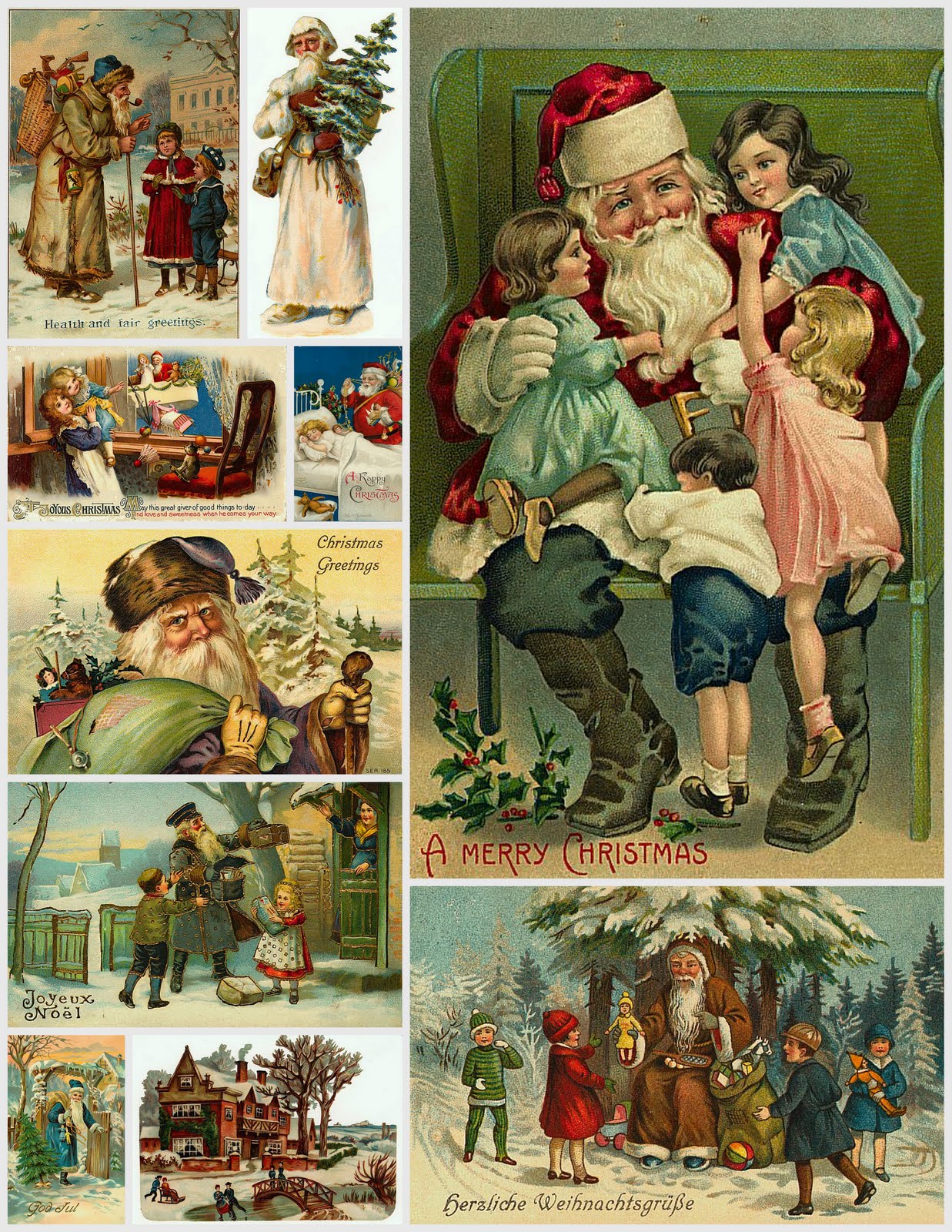 Magic Moonlight Free Images: Christmas Collages for You!