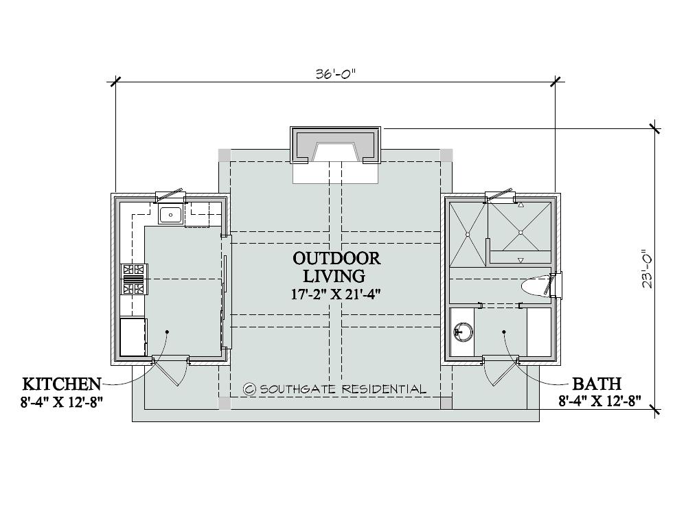 Southgate Residential Poolhouse Plans 