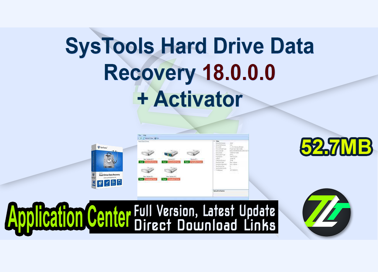 SysTools Hard Drive Data Recovery 18.0.0.0 + Activator