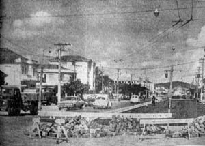 Avenida Afonso Pena em Santos, em 1970 - foto do jornal A Tribuna