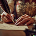 Renaissance macro-photo of a quill pen & letter