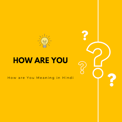How are You Meaning in Hindi