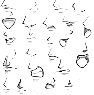 drawing noses depiction