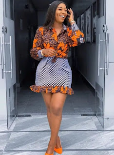 Ankara skirt and blouse style for wedding