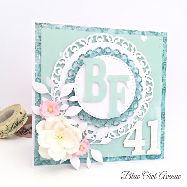 Anniversary scrapbooking card