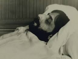 Marcel Proust sur son lit de mort par Man Ray