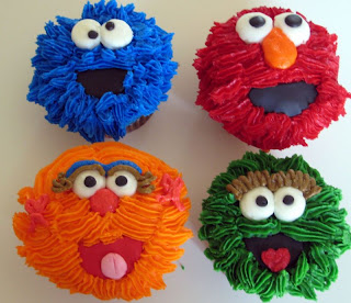 Funny Sesame Street Cupcakes