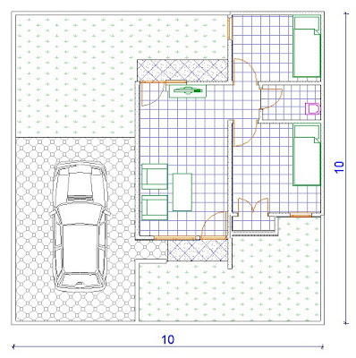 rumah minimalis denah rumah type 38