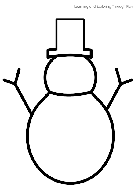 Puffy Paint Snowman Free Template