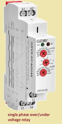 Single phase over/under voltage relay