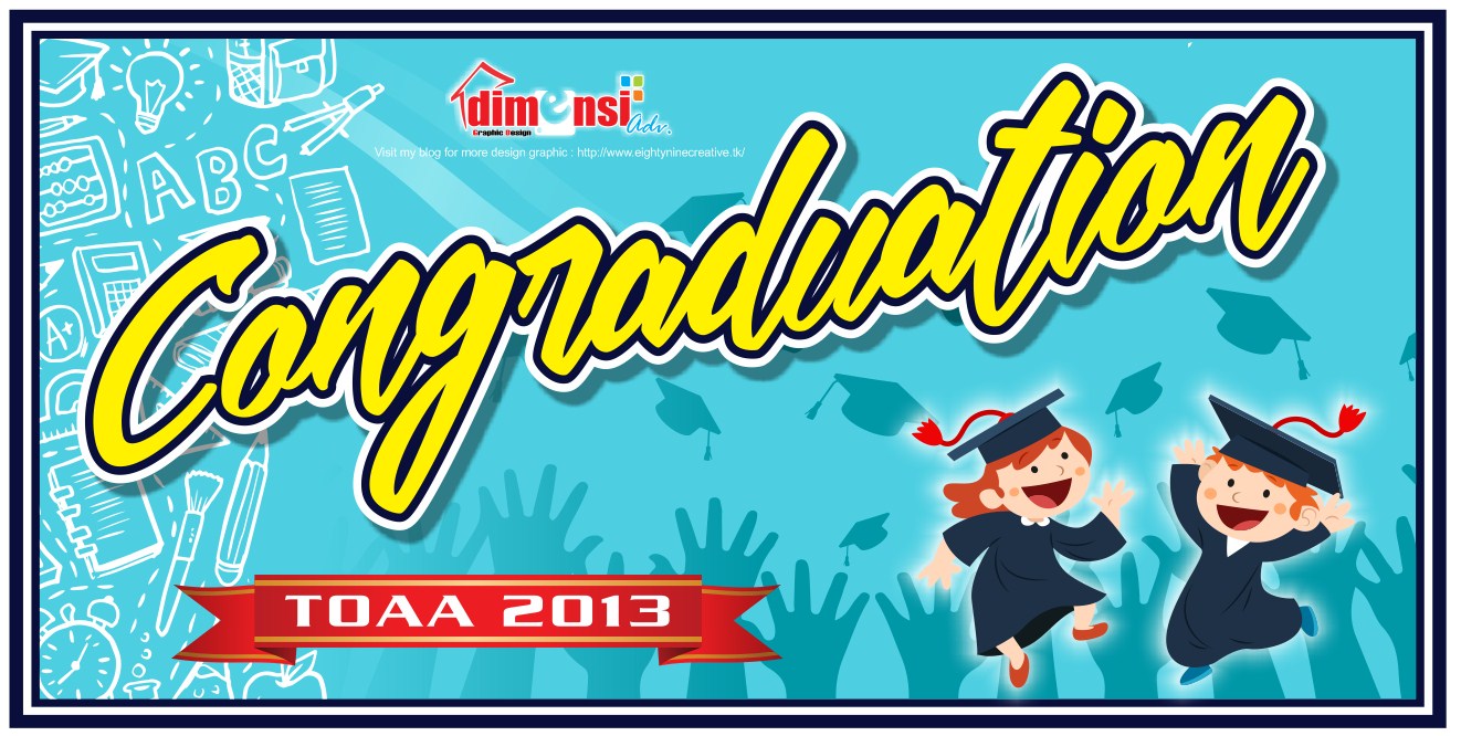 Download Desain Spanduk Wisuda Vector CDR - DIMENSI 