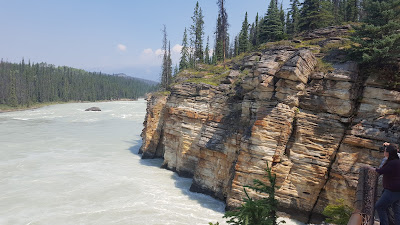 view from Athabasca Falls trail
