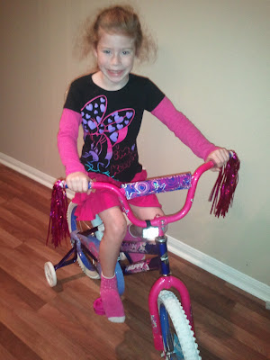 Celeste and her new bike