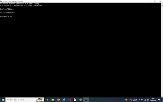 run cd command prompt xampp