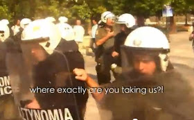 European Democracy Greek Bankers Fascist Police State VS Society
