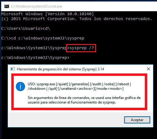 sysprep /?