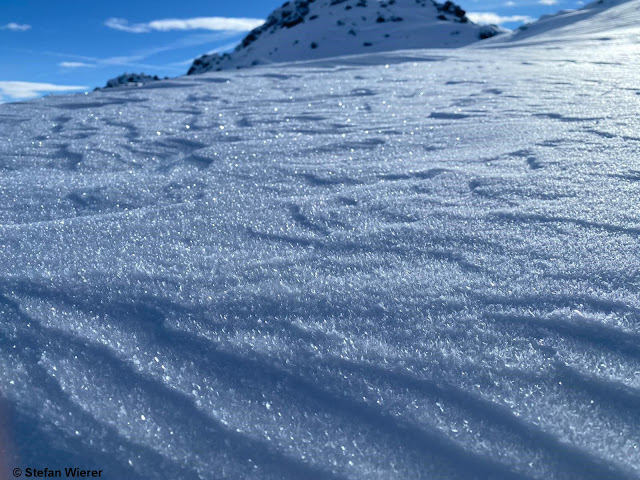 Oberflächenreif in den Östlichen Tuxer Alpen (Foto: 24.01.2023)