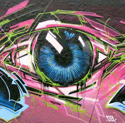 wall street, graffiti street,eye art graffiti
