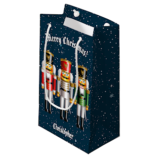 6 Nutty Nutcracker Toy Soldiers Small Gift Bag