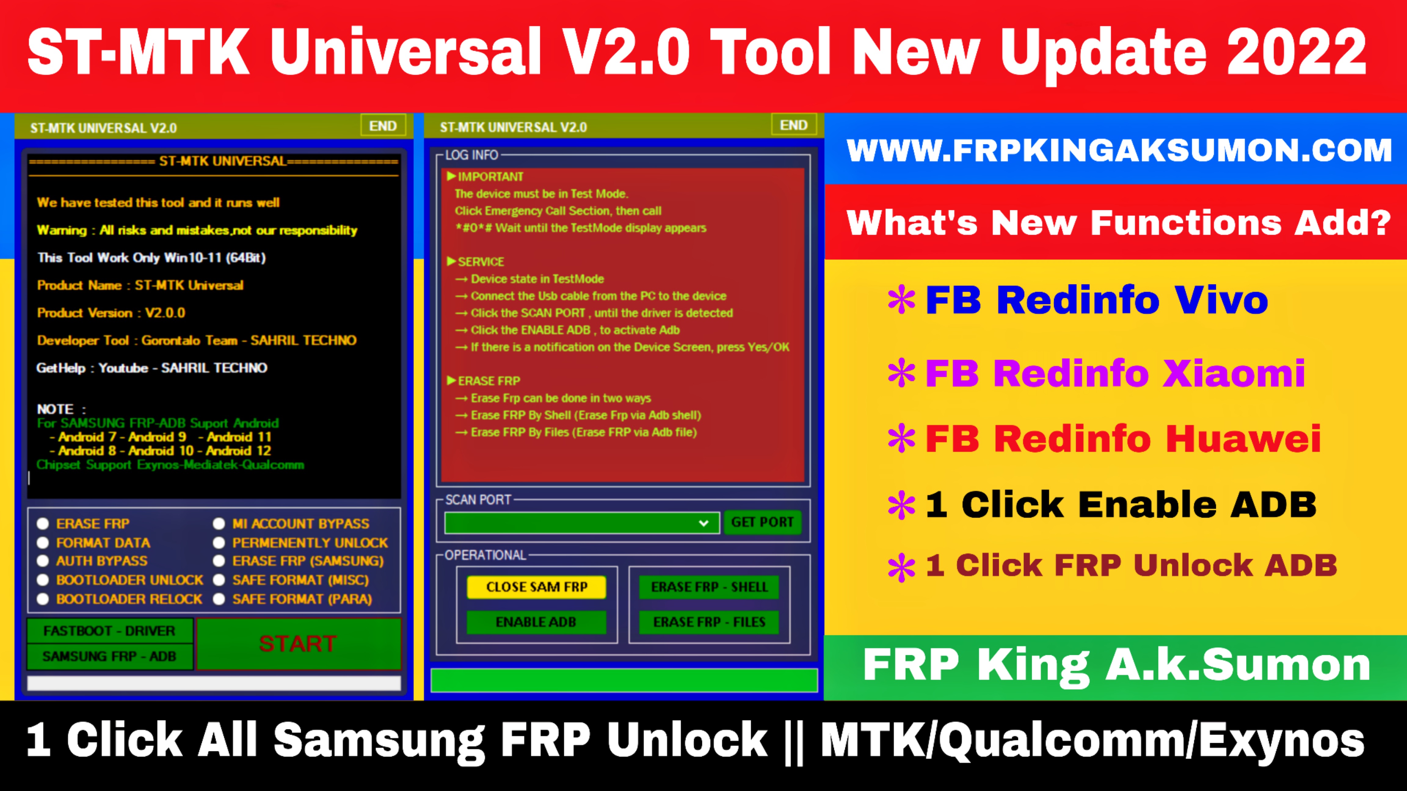 ST SamFRP Tool V2.0 Samsung FRP 2022