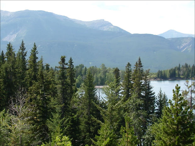 Natural Lake Between Green Mountains