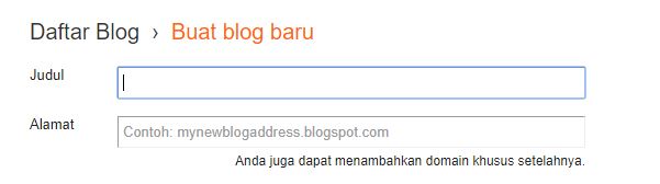 cara membuat blog di blogger