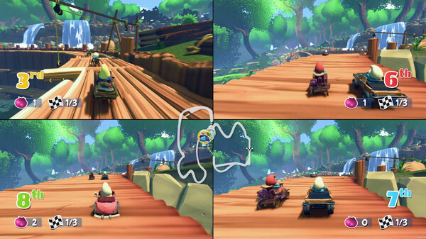 Does Smurfs Kart support Local or Online PVP Multiplayer?