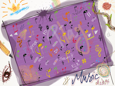 music notes, music, logo, music logo, music madness, sketch, drawing, The Book Portal