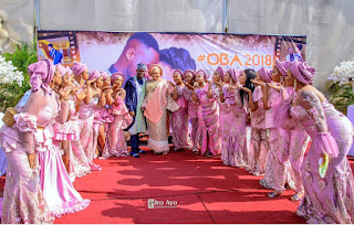 #Oba2018 photos from Nollywood stars Okiki Afolayan and Abimbola Ogunnowo's traditional wedding.