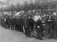 standing in line for a job