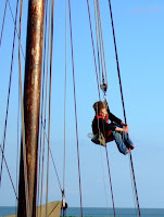 A young sailor learns the ropes