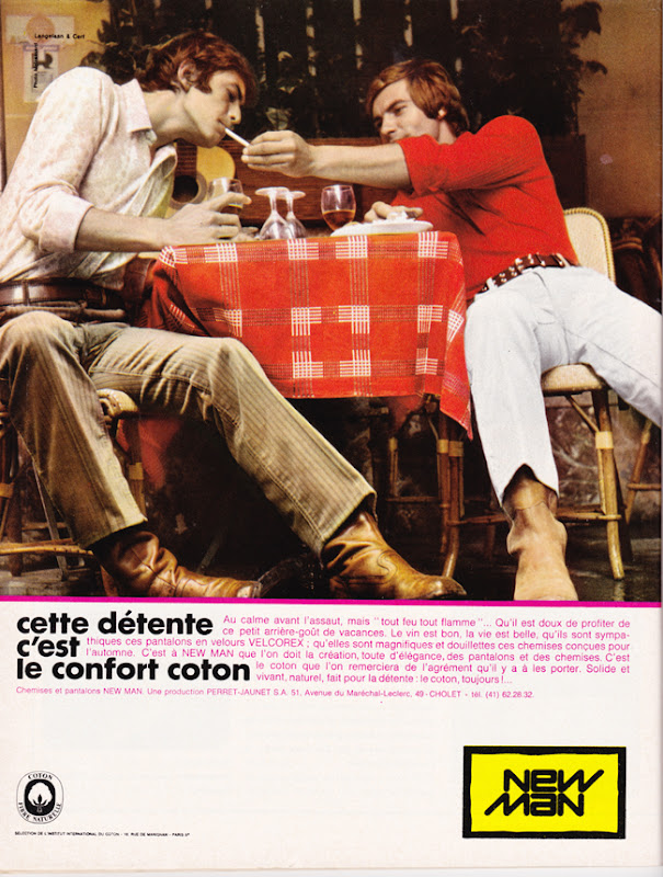 Publicité vintage : Cette détente, c'est le confort coton. - Pour vous Madame, pour vous Monsieur, des publicités, illustrations et rédactionnels choisis avec amour dans des publications des années 50, 60 et 70. Popcards Factory vous offre des divertissements de qualité. Vous pouvez également nous retrouver sur www.popcards.fr et www.filmfix.fr   - For you Madame, for you Sir, advertising, illustrations and editorials lovingly selected in publications from the fourties, the sixties and the seventies. Popcards Factory offers quality entertainment. You may also find us on www.popcards.fr and www.filmfix.fr