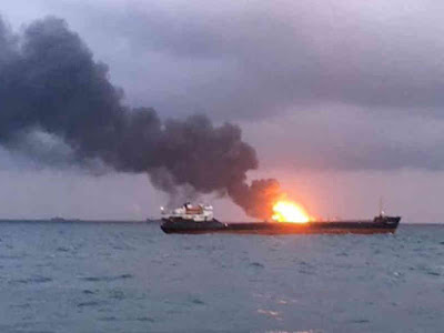 Russia: 2 Ships Catch Fire in Black Sea, 10 Sailors Dead