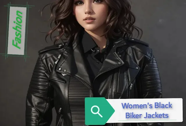 The women's black biker jacket has stood the test of time and continues to be a timeless fashion statement.