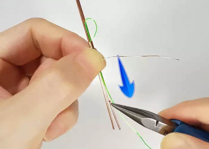 ワイヤーで作る疑似テンションリング step2 2本のワイヤーをまとめる