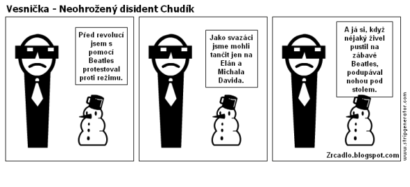 Komiks Vesnička - Neohrožený disident Chudík.