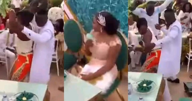 Groom Who Was Caught Dancing With Ex-lover In Front Of His Newly Lover Wedding Set Social Media Ablaze.