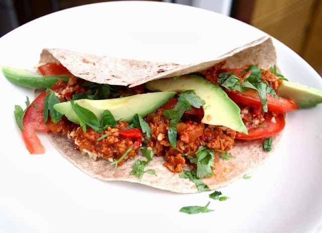 Oppskrift Hjemmelaget Tacofyll Tortilla Chiligryte Vegansk Taco Vegetartaco Soyamince