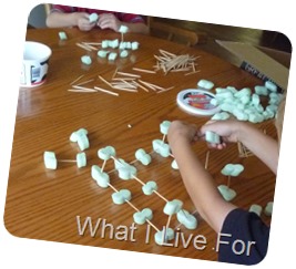 Building with peanuts and toothpicks