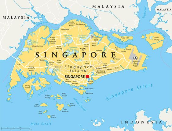 Gambar Peta Singapura