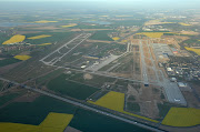 Airport Runway Over The Highway at Schkeuditz Airport (leipzig halle airport )