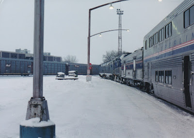 BNSF-CP Crossing in Minot, North Dakota on December 21, 2002