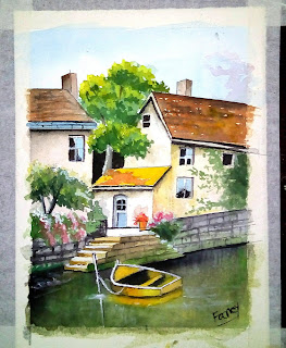 Italian village painting || Countryside Painting|| Landscape Painting🎨